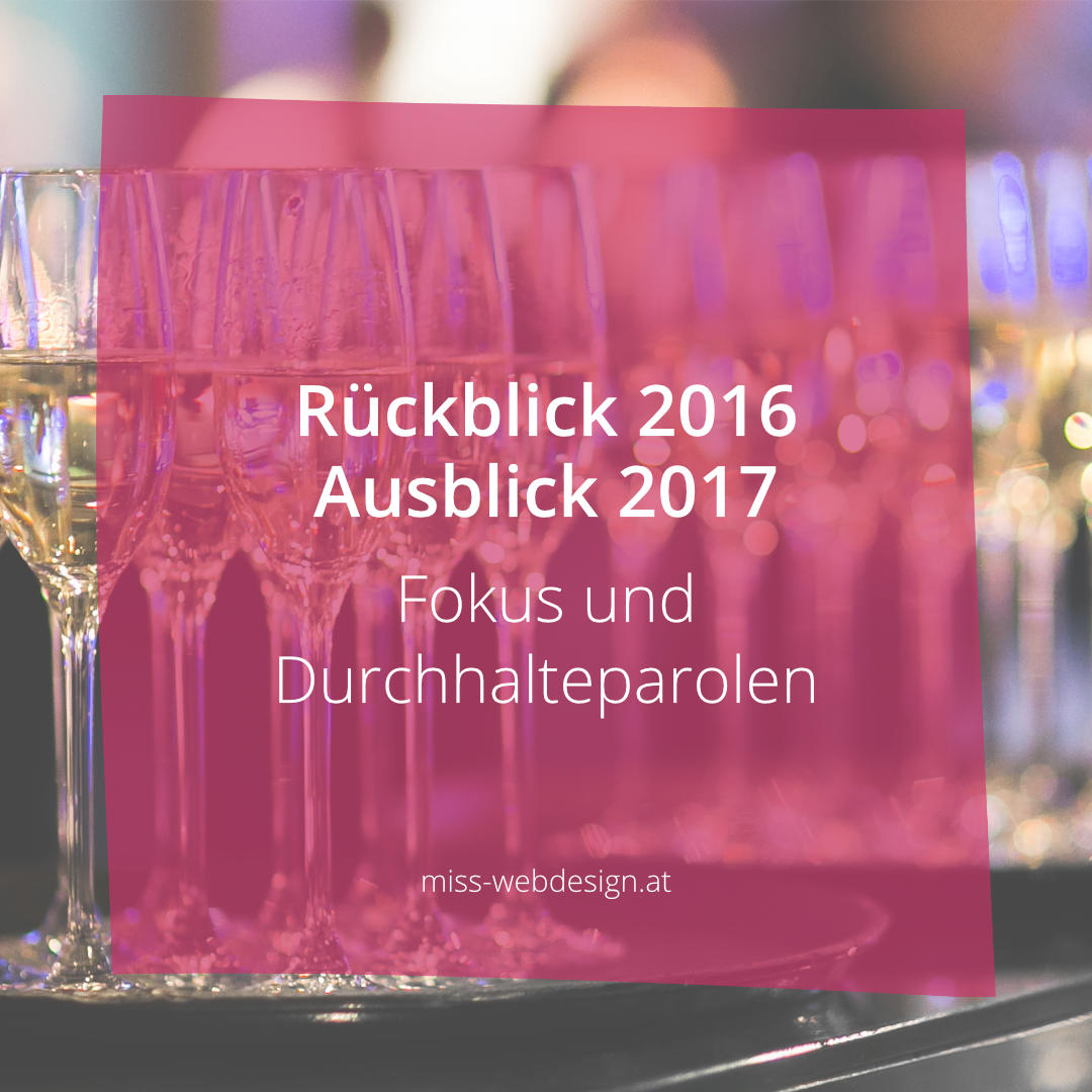 Rückblick 2016 – Willkommen 2017