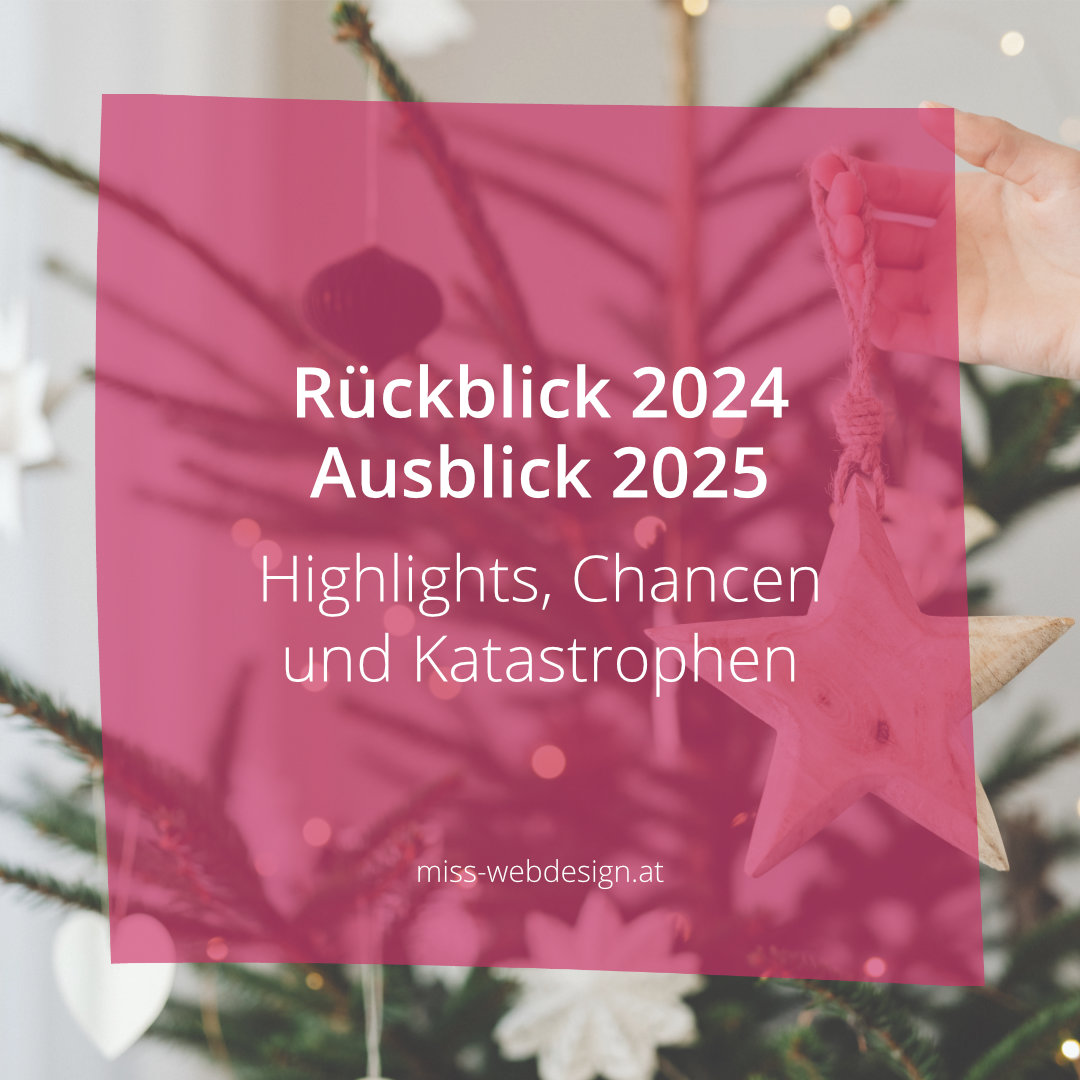 Rückblick 2024 - Ausblick 2025: Highlights, Chancen & Katastrophen | miss-webdesign.at